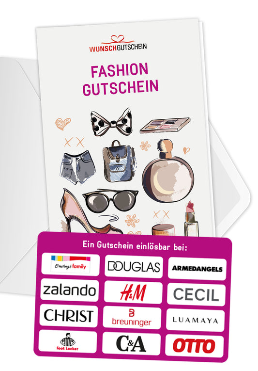 Fashion Gutschein - Einlösbar für Modeartikel und Accessoires