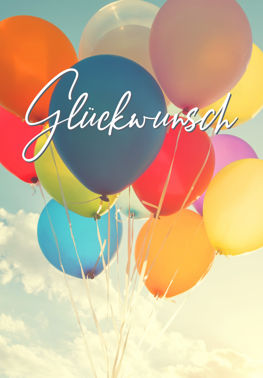 Glückwunsch - Bunte Ballons