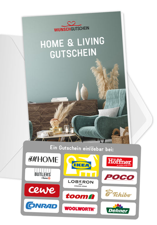 Home & Living Gutschein - Einlösbar für Möbel, Dekoration und mehr