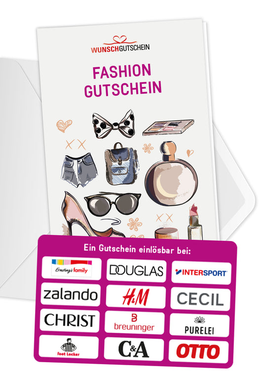 Fashion Gutschein - Einlösbar für Modeartikel und Accessoires