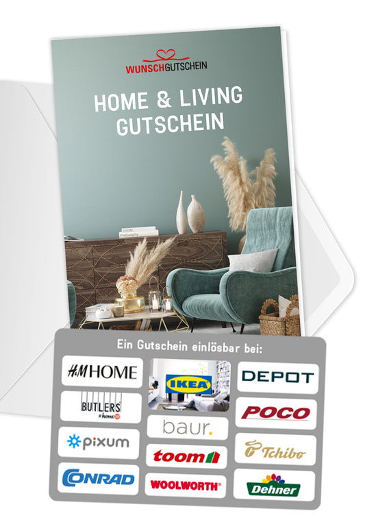 Home & Living Gutschein - Einlösbar für Möbel, Dekoration und mehr